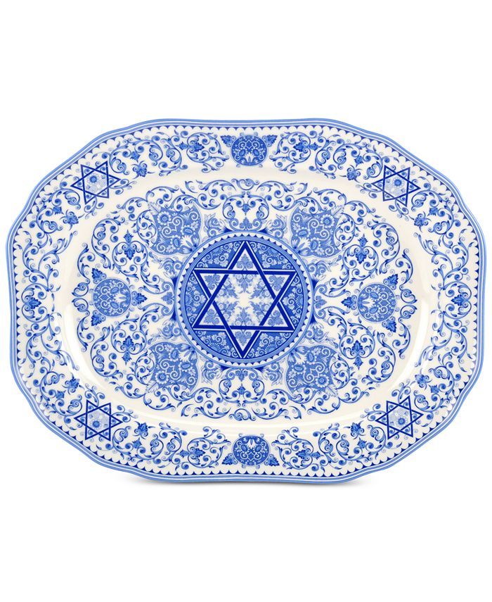 Spode Hanukkah Oval Platter & Reviews - Serveware - Dining - Macy's | Macys (US)