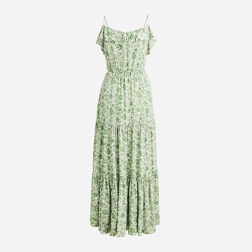 Tiered maxi dress in tossed floral | J.Crew US