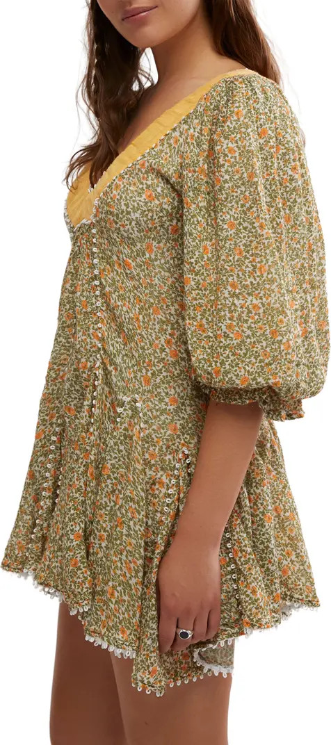 Free People Bali Coral Cotton Blend Minidress | Nordstrom | Nordstrom