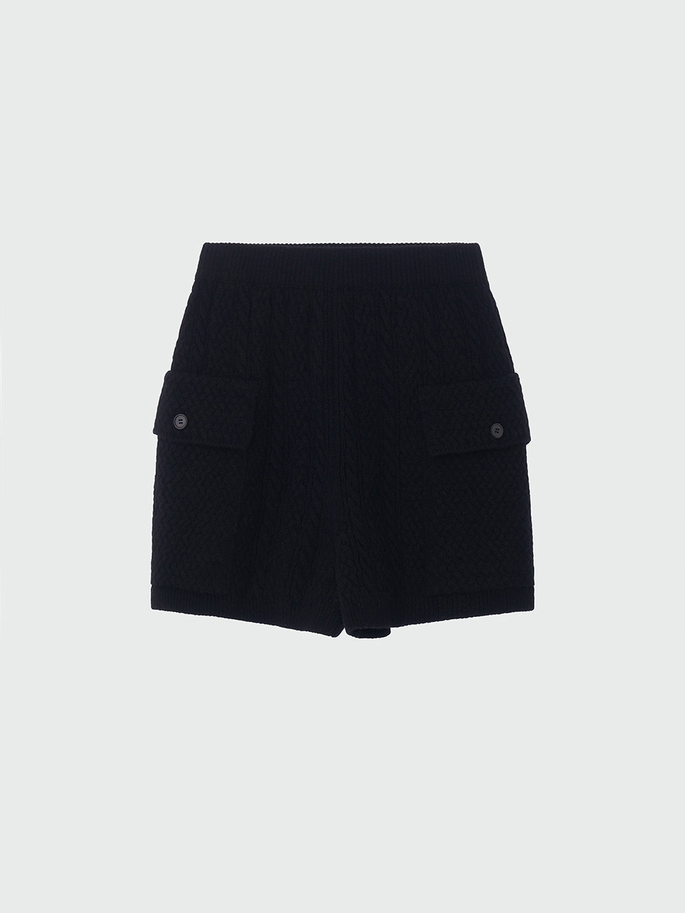 XARF Pocket Cabel Knit Shorts - Black | (주)더블유컨셉코리아/W Concept(KR)