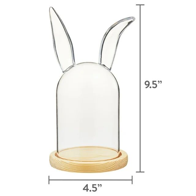 Easter Clear Glass Bunny Decorative Container, 9.8 in, by Way To Celebrate | Walmart (US)