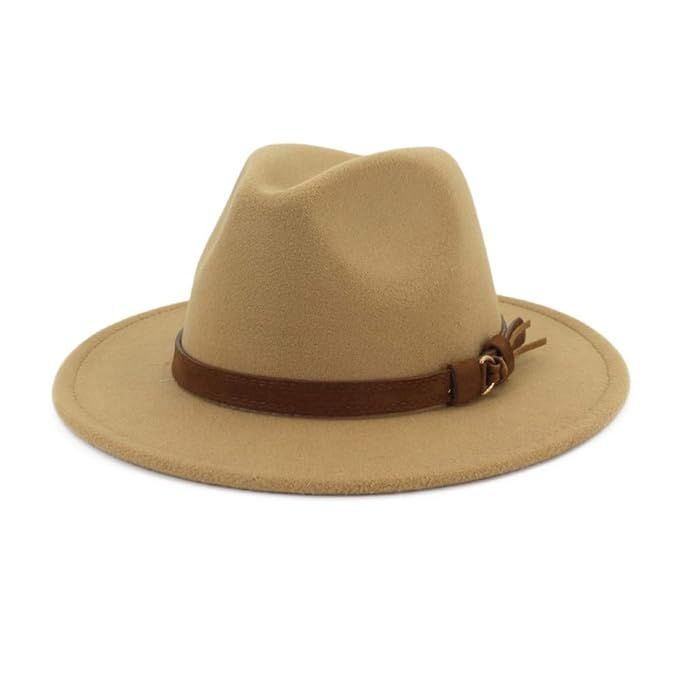 Vim Tree Unisex Wide Brim Felt Fedora Hats Men Women Panama Trilby Hat with Band | Amazon (CA)