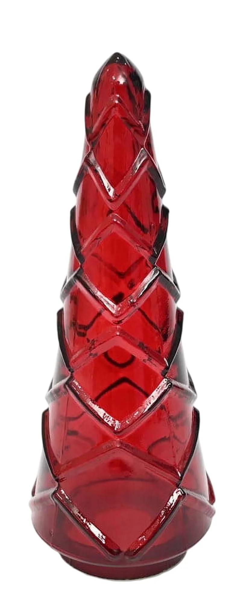 Glass Embossed Christmas Tree Decoration, Red, 12", by Holiday Time | Walmart (US)