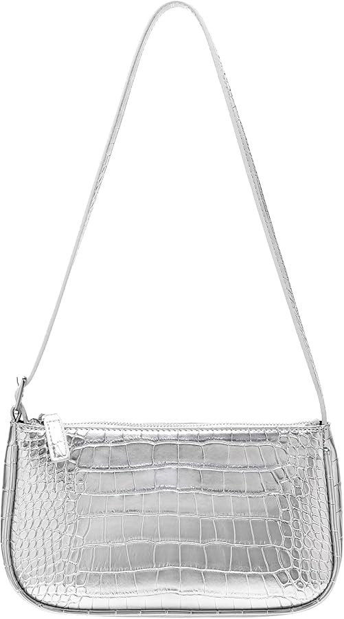 Small Purse for Women, Adjustable Shoulder Bags Crocodile Pattern Clutch Purse with Zipper Closur... | Amazon (US)