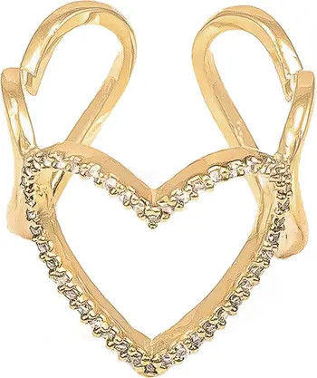 14k Gold Plated Mae Triple Heart Ring Dainty Romantic Trendy | Nordstrom
