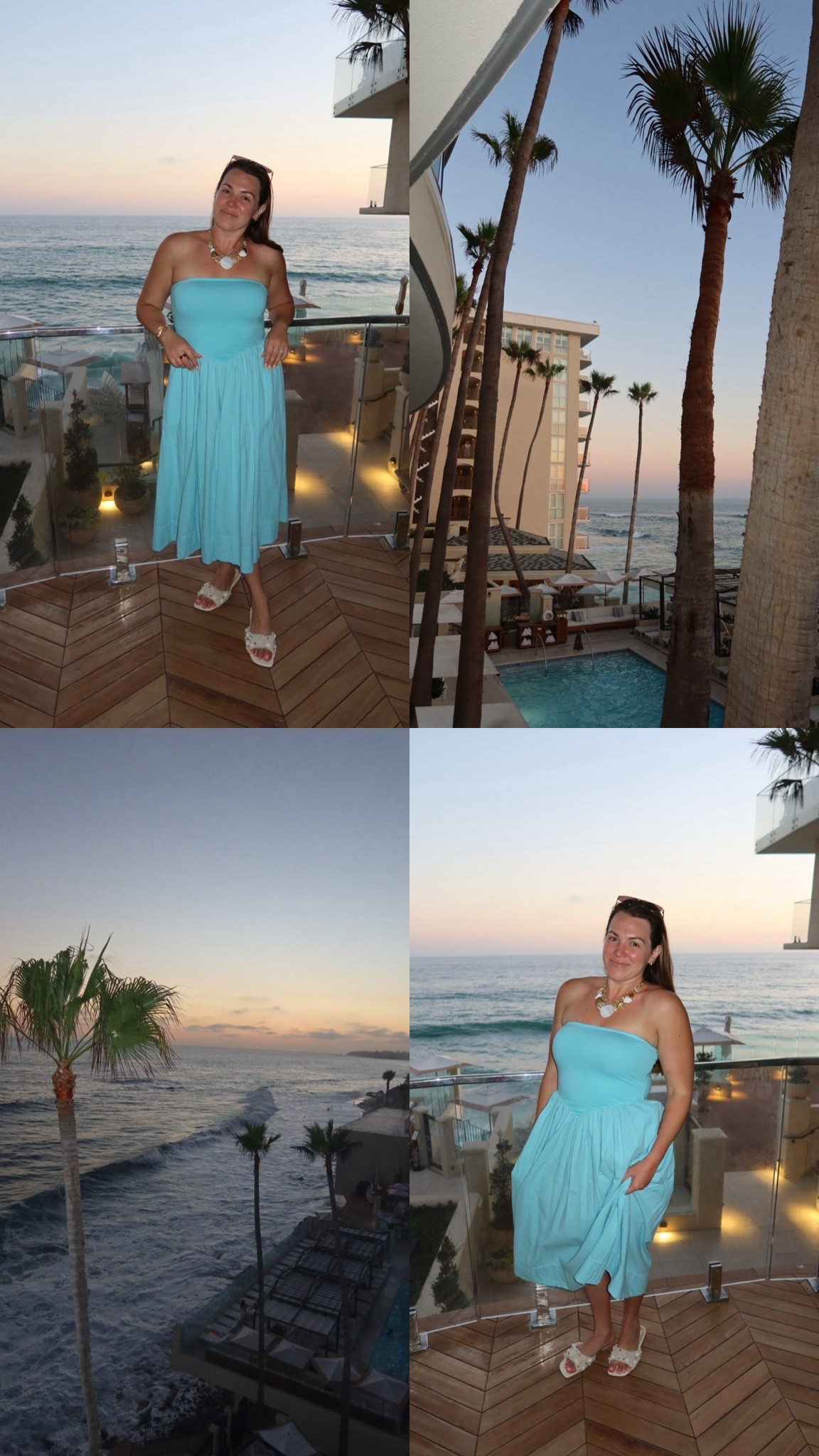 curvy midsize vacation outfit! wearing size medium in strapless aqua dress! love the fit! 🩵

#LTKMidsize #LTKSeasonal #LTKTravel