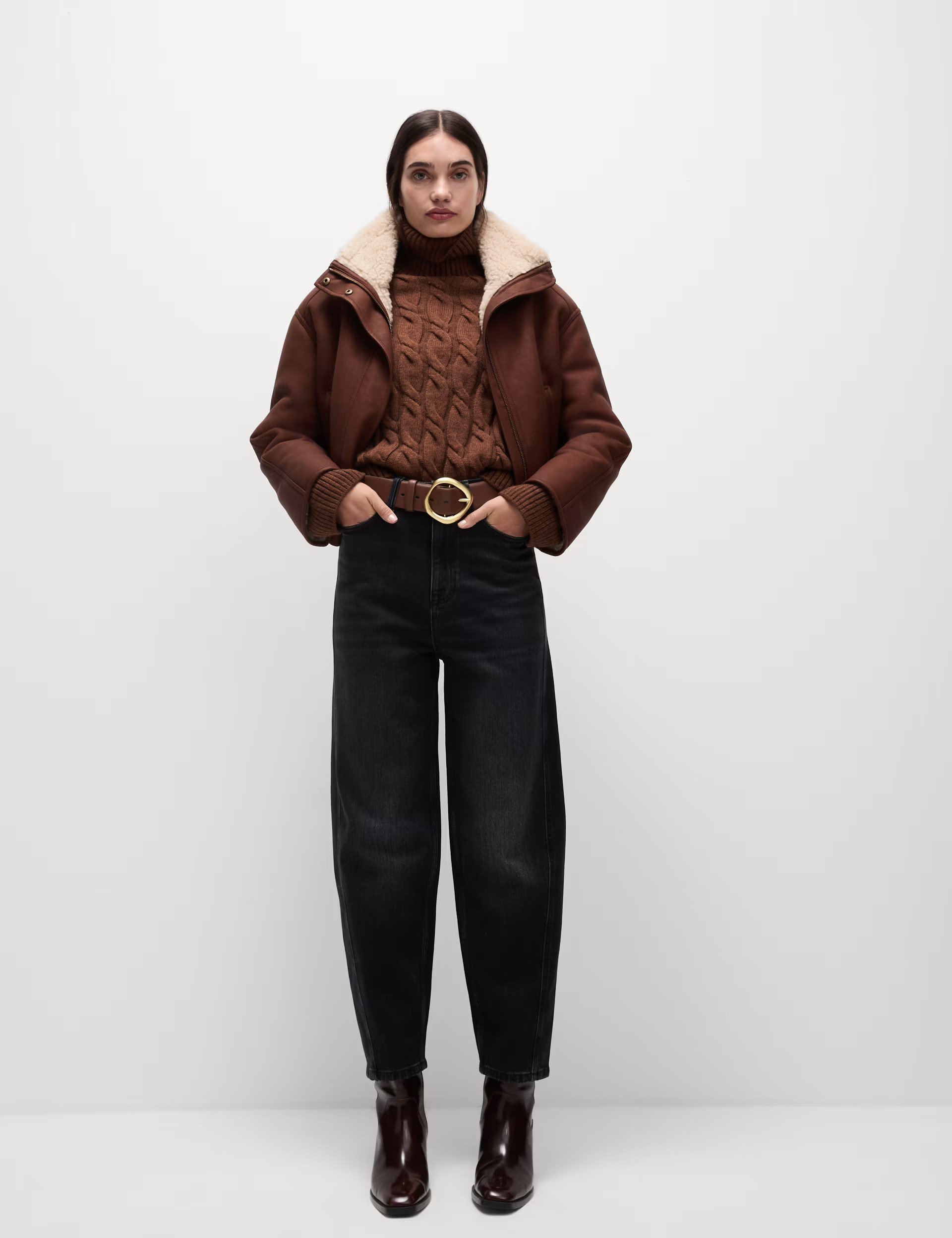 High Waisted Carrot Leg Ankle Grazer Jeans | Marks & Spencer (UK)