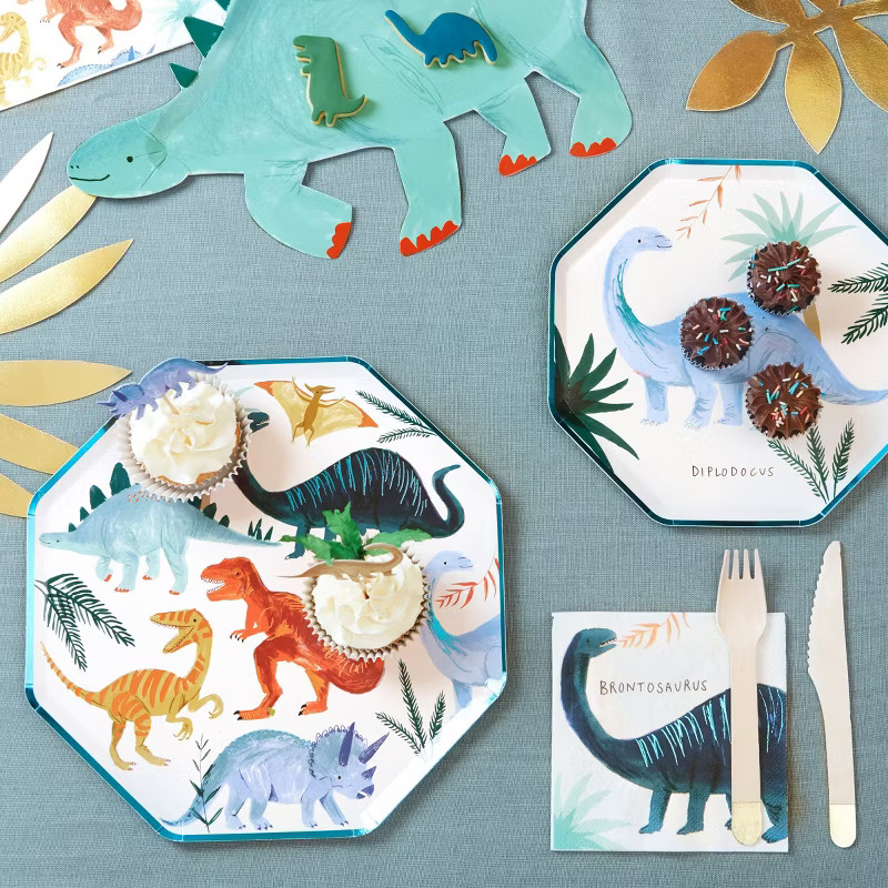 Meri Meri Dinosaur Kingdom Dinner Plates (Pack of 8) | Target