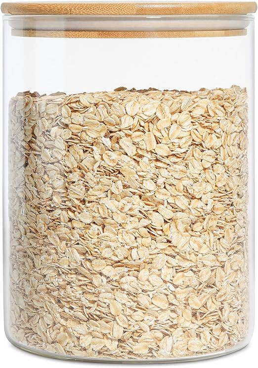 ComSaf Glass Jar with Airtight Lid (101FL OZ/3 Liter), Large Glass Food Storage Container with Ba... | Amazon (US)