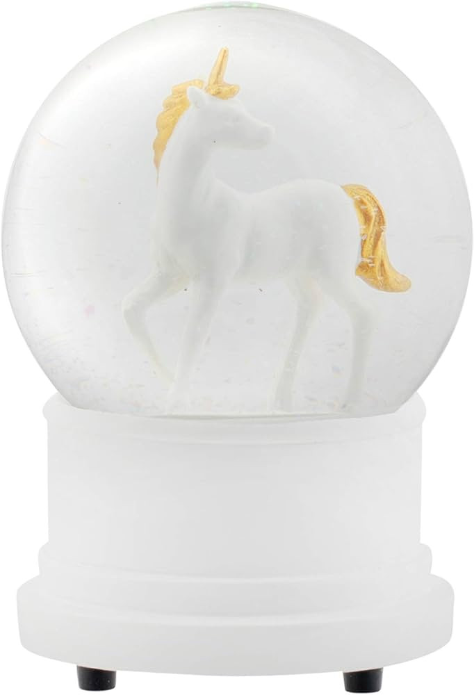 Elanze Designs Pearl White Unicorn 100MM Musical Water Globe Plays Tune You are My Sunshine | Amazon (US)
