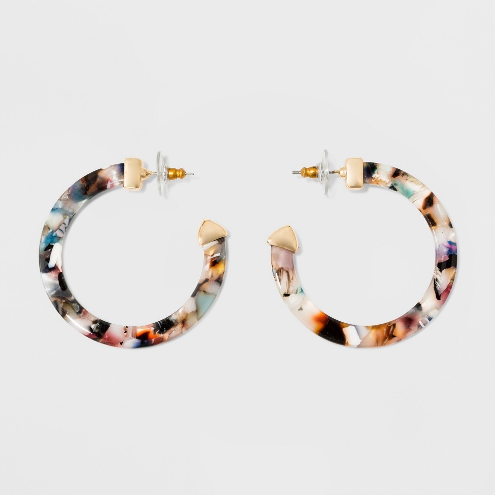 Sugarfix by BaubleBar Resin Hoop Earrings - Navy, Girl's | Target