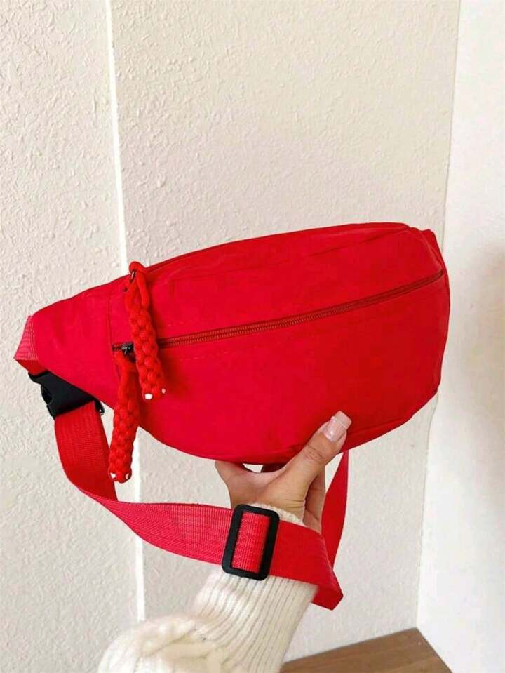 Fashion Nylon Crossbody Bag, Solid Color Shoulder Bag, Women's Casual Sling Purse For Outdoor Spo... | SHEIN