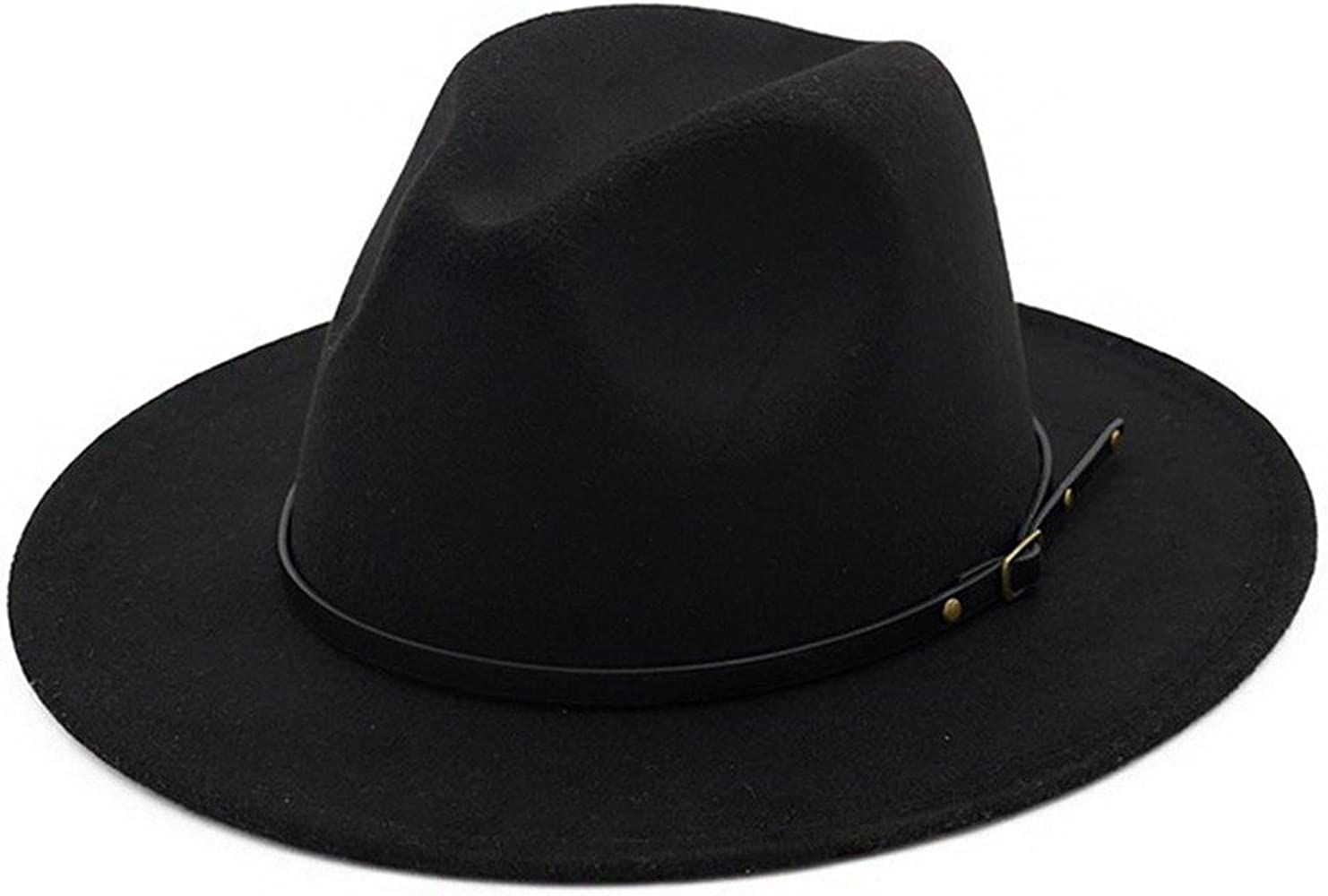 Lisianthus Women Belt Buckle Fedora Hat Black at Amazon Women’s Clothing store | Amazon (US)