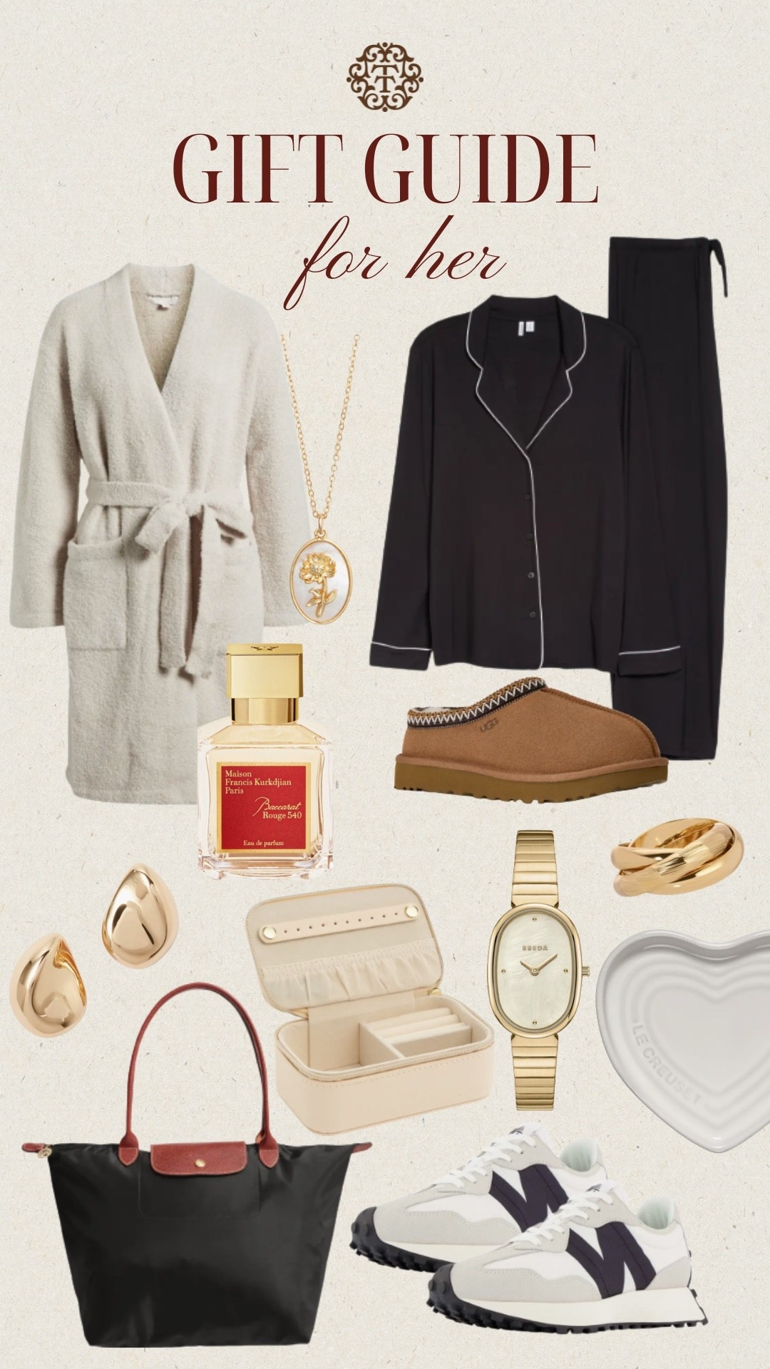 We are loving these gifts for the holidays! Items like a soft barefoot dream robe or matching pajama set! Plus, one of our favorite perfumes, UGGS, & a longchamp bag! All gifts that anyone would be excited to recieve!

#LTKGiftGuide #LTKHoliday #LTKSeasonal