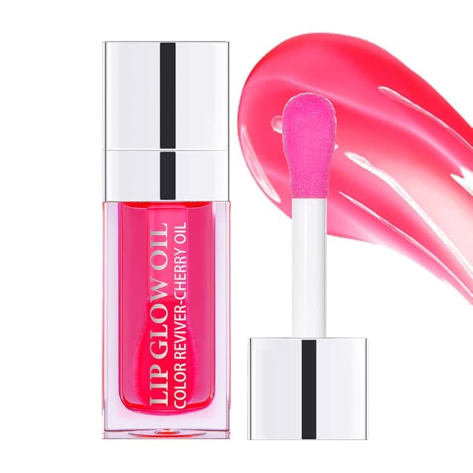 Hydrating Lip Glow Oil, Moisturizing Lip Oil Gloss, Transparent Tinted Lip Balm, Transparent Toot... | Amazon (US)