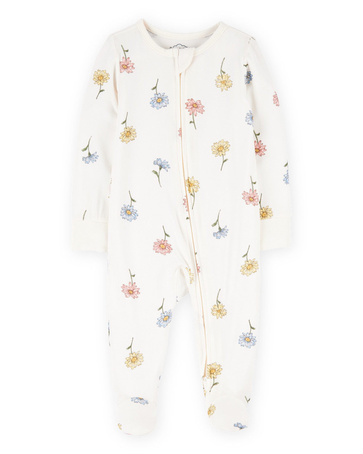 Baby Floral Print 2-Way Zip PurelySoft Sleep & Play Pajamas - Ivory - Carter's | Carter's | Carter's Inc