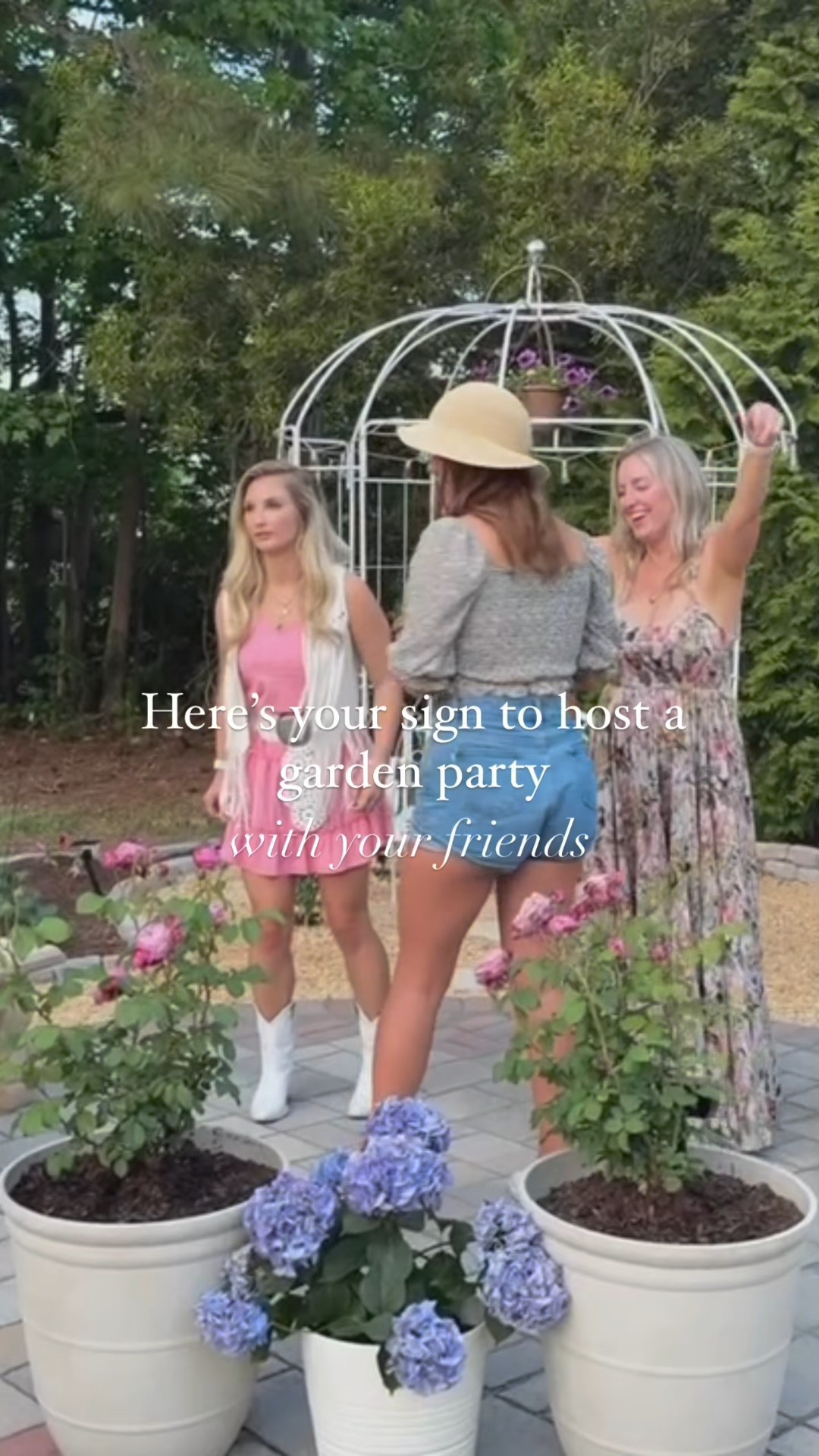 Garden party dress and materials 