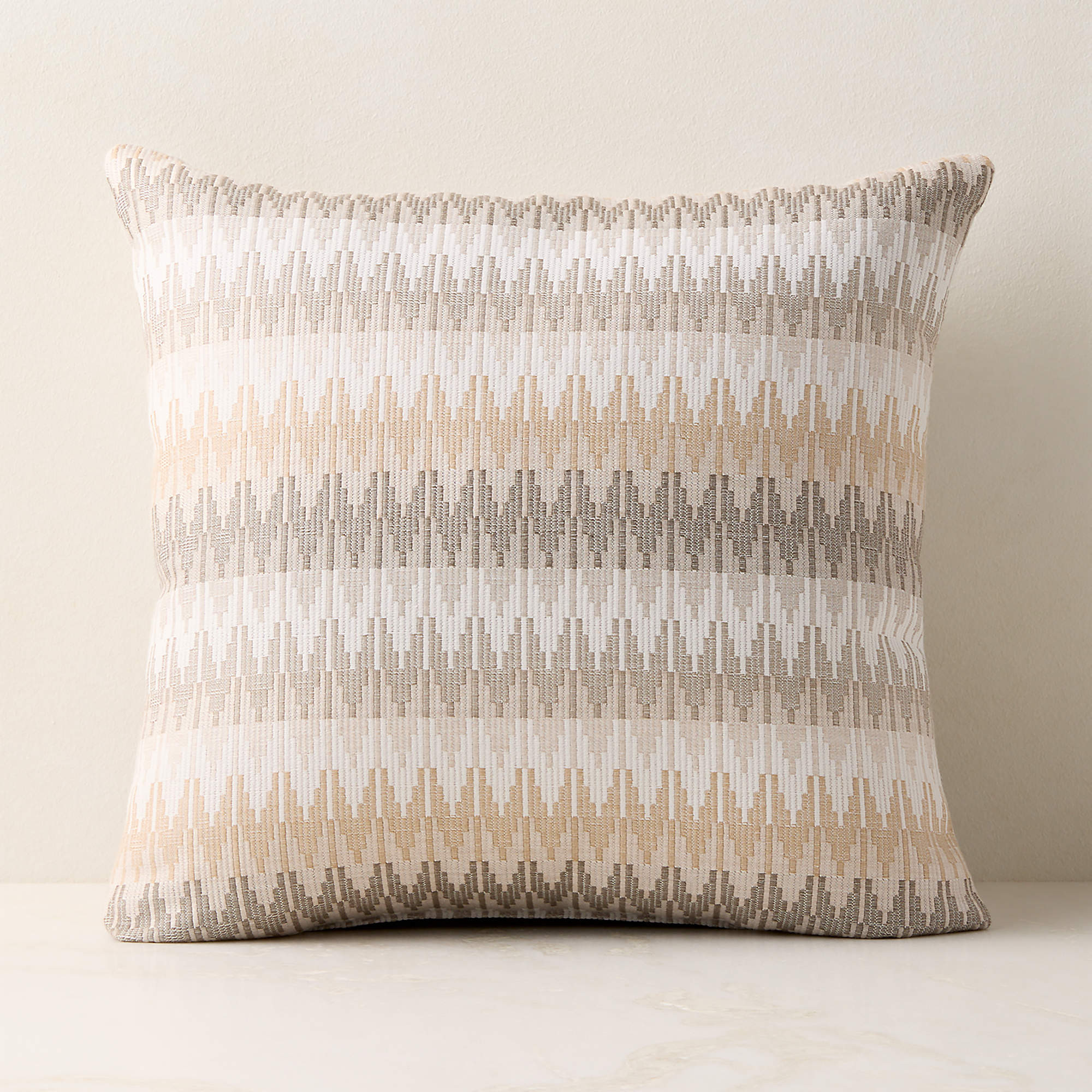 Sunbrella Tesserre Natural Outdoor Pillow 20"x20" | CB2 | CB2