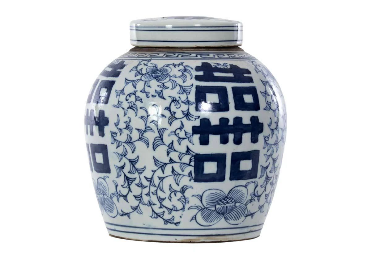 DOUBLE HAPPINESS TEMPLE JAR | Alice Lane Home Collection