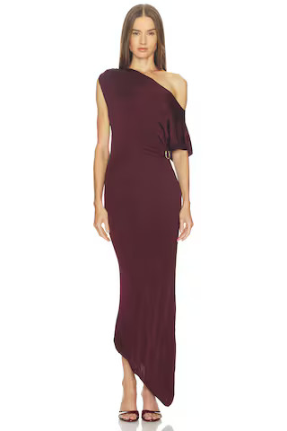 SRG Mehek Asymmetric Knit Dress in Oxblood from Revolve.com | Revolve Clothing (Global)