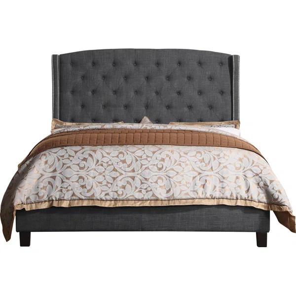 Mildred Polyester Upholstered Standard Bed | Wayfair North America