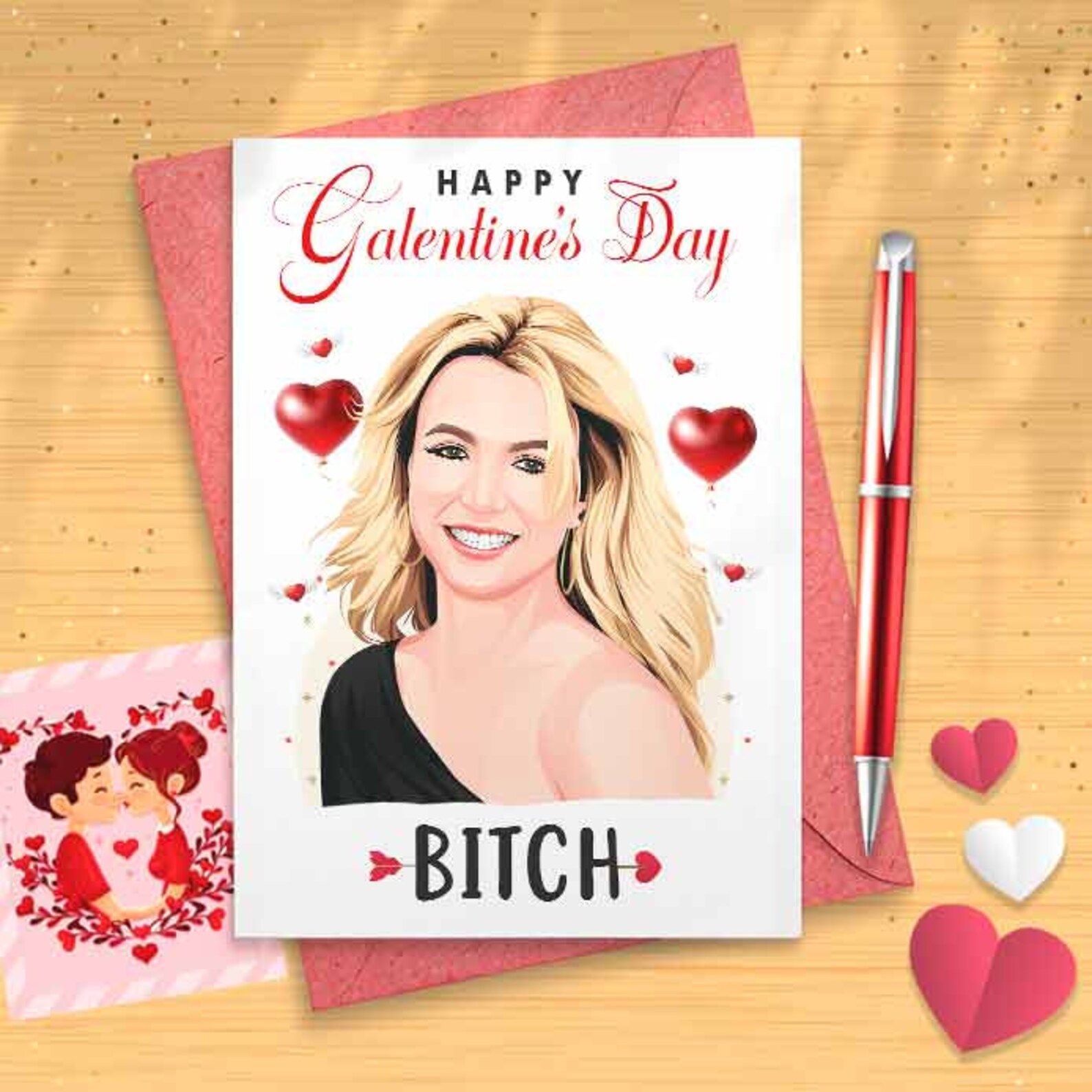 Funny Britney Galentine's / Valentine's Day Card Romantic Card, Cute Love Card, Funny Valentines ... | Etsy (US)