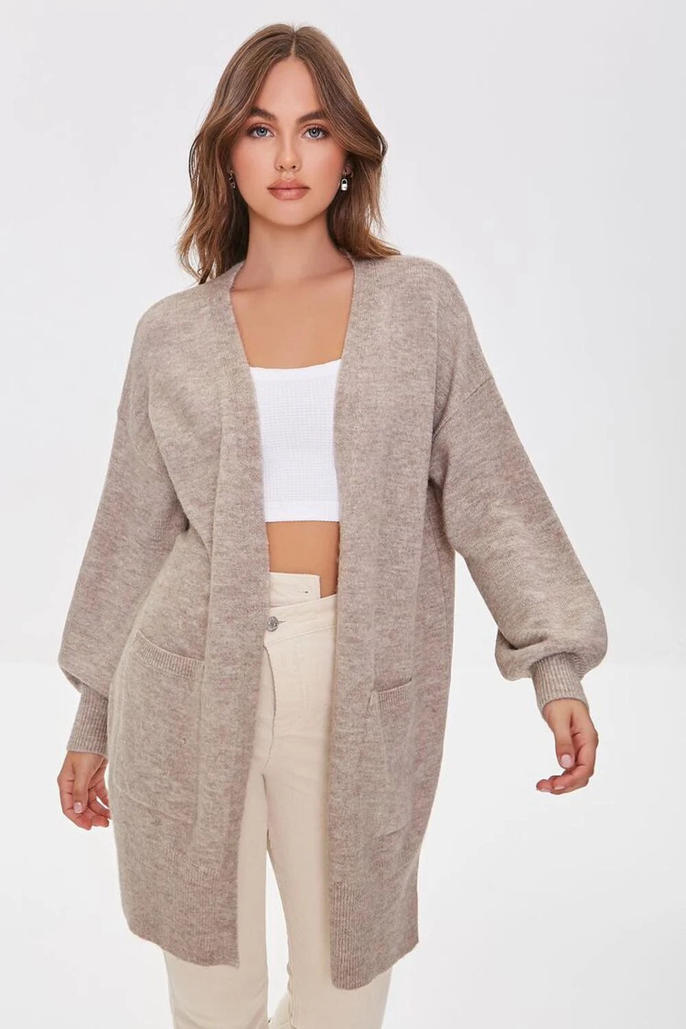 Brushed Cardigan Sweater | Forever 21 (US)