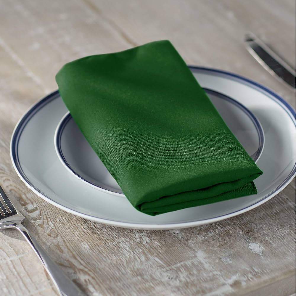 LA Linen 10-Pack Poly Poplin Napkin, Soft Cloth Napkins, Washable Reusable Napkins, Stain and Wri... | Amazon (US)