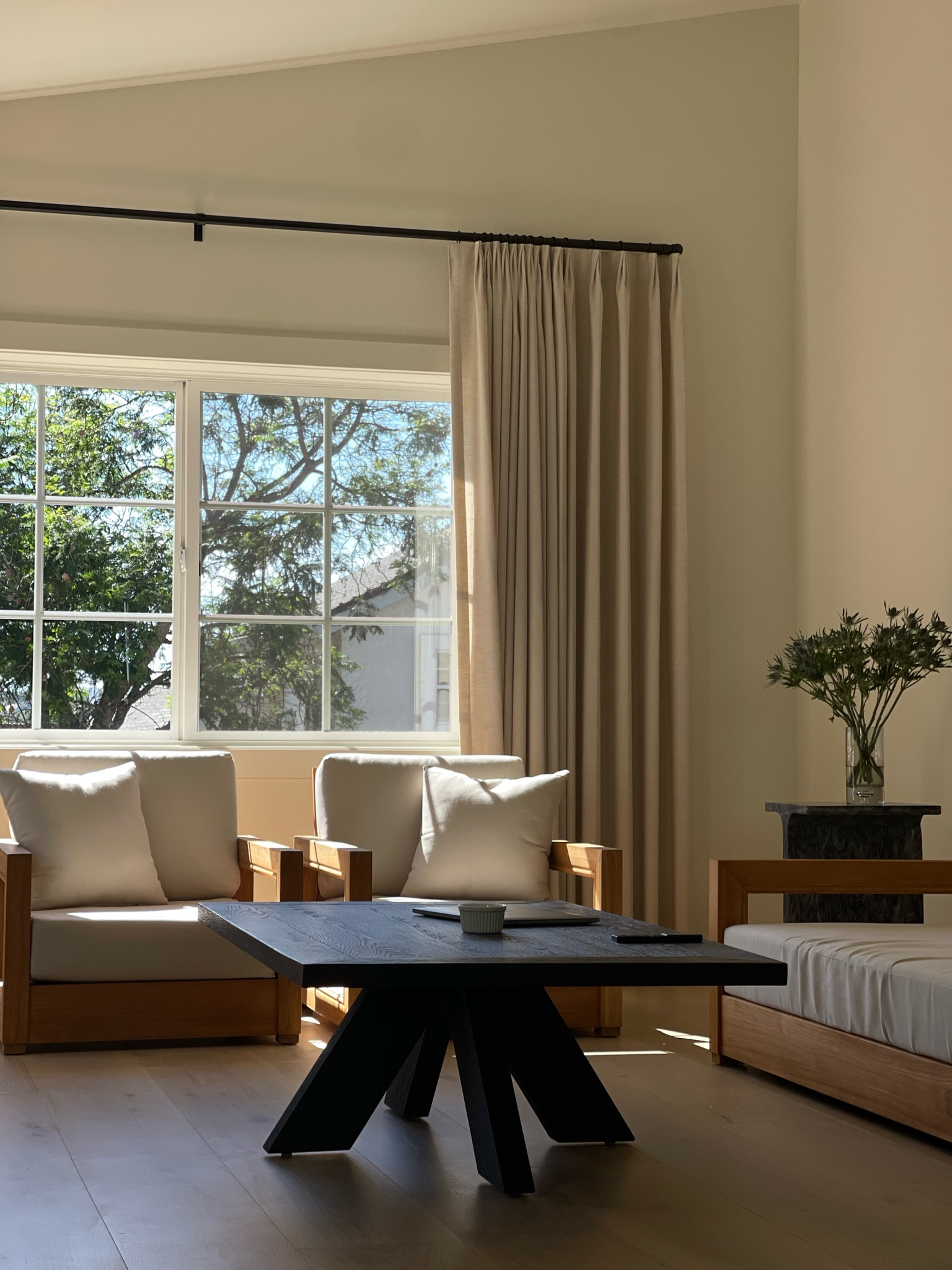 Patio furniture inside until our living room furniture arrives in 6-8 weeks — pleasantly surprised by how good it looks though 

#LTKhome