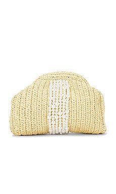 BTB Los Angeles Mimosa Clutch in White & Natural from Revolve.com | Revolve Clothing (Global)