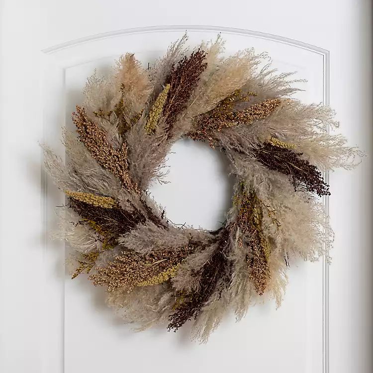 Dried Pampas Mix Wreath | Kirkland's Home