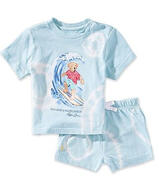 Ralph Lauren Baby Boys Cotton Short-Sleeve Polo Bear Tie-Dye T-Shirt Matching Shorts Set - 3 Months | Dillard's