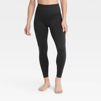 Women's Seamless High-Rise Leggings - All In Motion™ Black XL | Target
