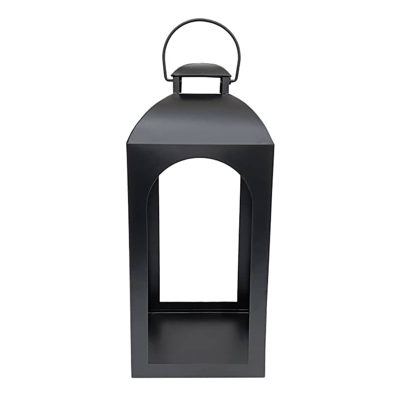 Black Metal Arch Lantern, 21" | At Home