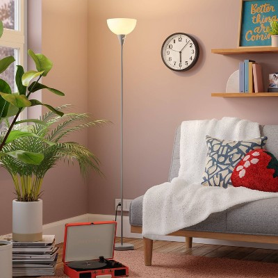 Torchiere Floor Lamp Silver - Room Essentials™: Minimalist Ambient Uplight, ETL Listed | Target