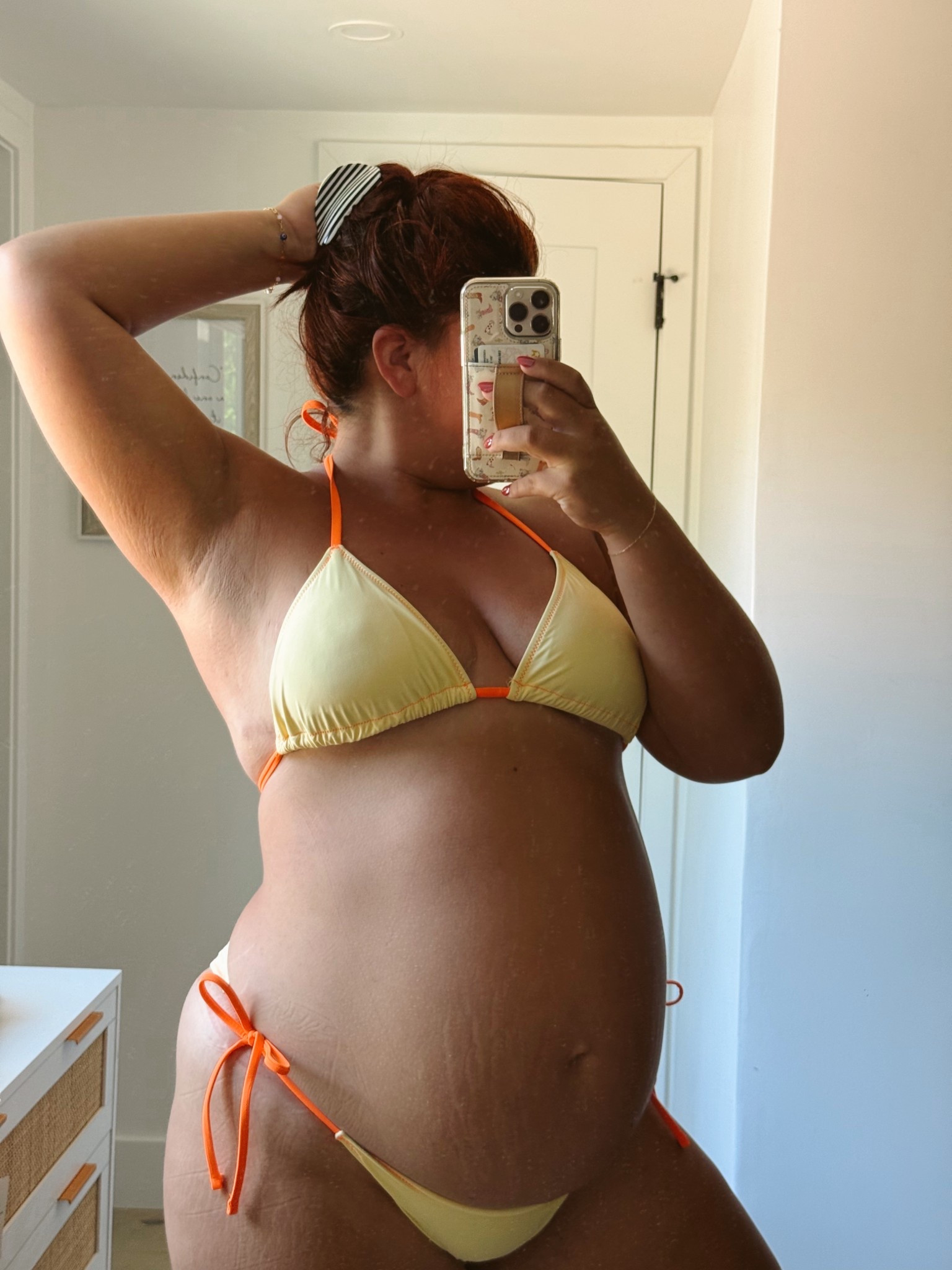 color combo unlocked that I’m loving! linked my shorts & sandals that I pair with it too 💛

sizing //
L top
XL bottom

#LTKBump #LTKSwim #LTKMidsize