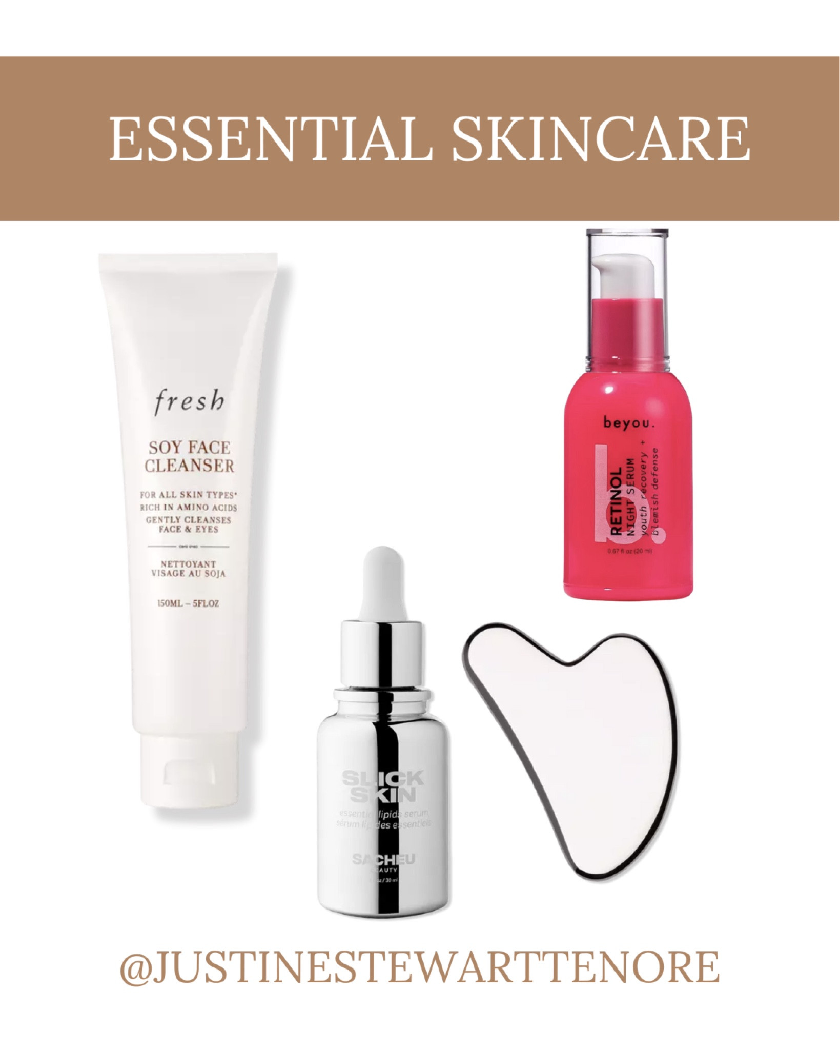 Daily skincare routine
Face wash, retinol & gua sha
Essential skincare

Clean beauty
Clean skincare
Clean ingredients


#LTKbeauty #LTKfindsunder50