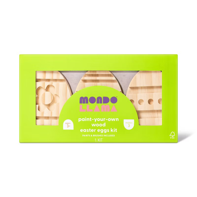 6pc Paint-Your-Own Wood Easter Eggs Kit - Mondo Llama™ | Target