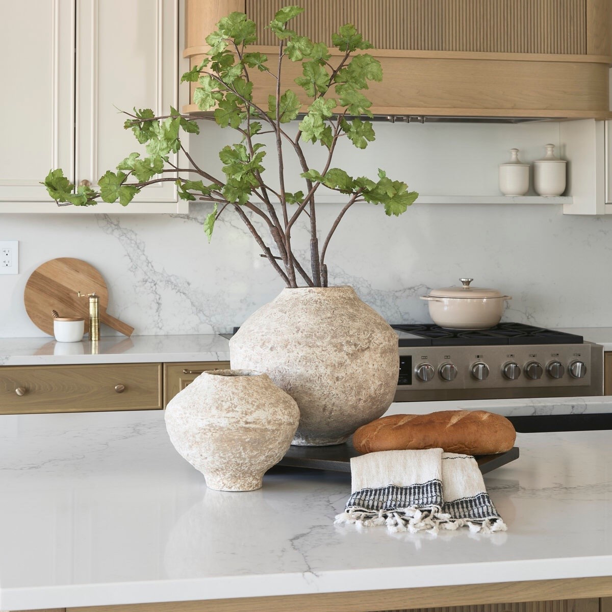 The Ritu Pot is a round, paper mache pot with a wide body and narrow mouth. On its own, Ritu is a unique home accent that adds incredible texture and character to any space, or display with dried or artificial flowers botanicals to additional colour to an accent table. 

#LTKHome