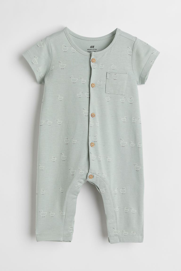 Short-sleeved Cotton Romper Suit | H&M (US + CA)