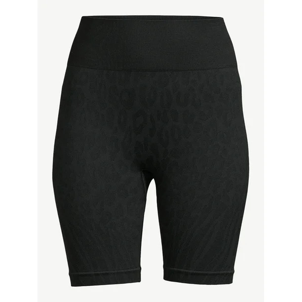 Sofia Active by Sofia Vergara Women's Seamless High Waisted Animal Print Bike Shorts - Walmart.co... | Walmart (US)