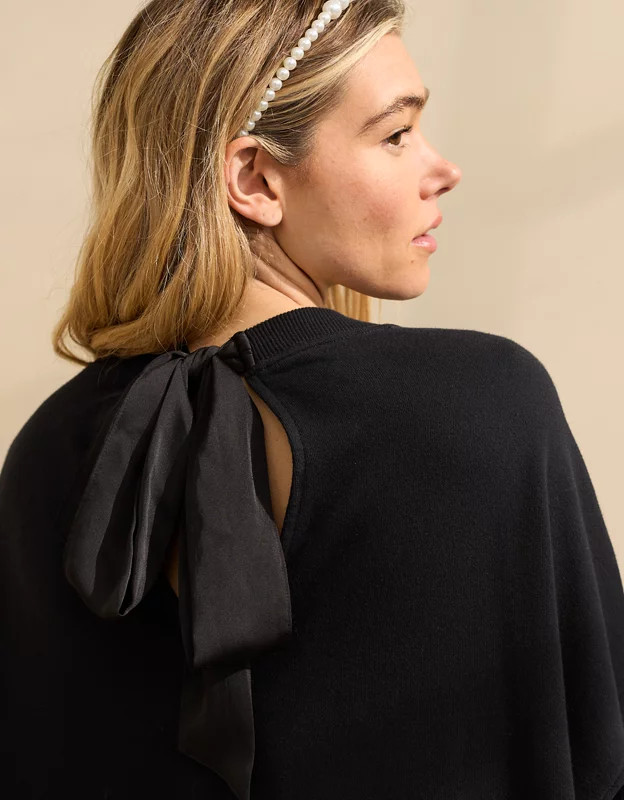 Aerie Big Chill Bow Crew Sweatshirt | Aerie