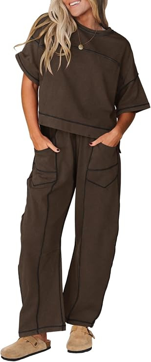 Women's Two Piece Sets Lounge Matching Sets Airport Travel Outfit | Amazon (US)