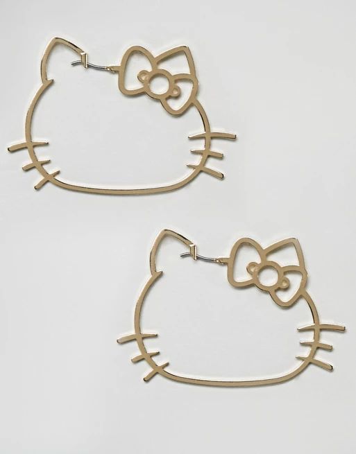 Hello Kitty x ASOS Cut Out Hoop Earrings | ASOS US