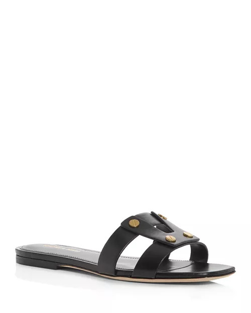 Women's Via Leather Slide Sandals | Bloomingdale's (US)