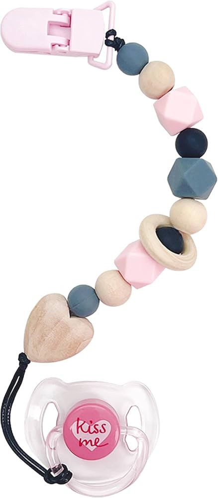 Pink Magnetic Pacifier and Pacifier Clip Set for Reborn Baby Doll Princess Girl Reborn Babies Dol... | Amazon (US)