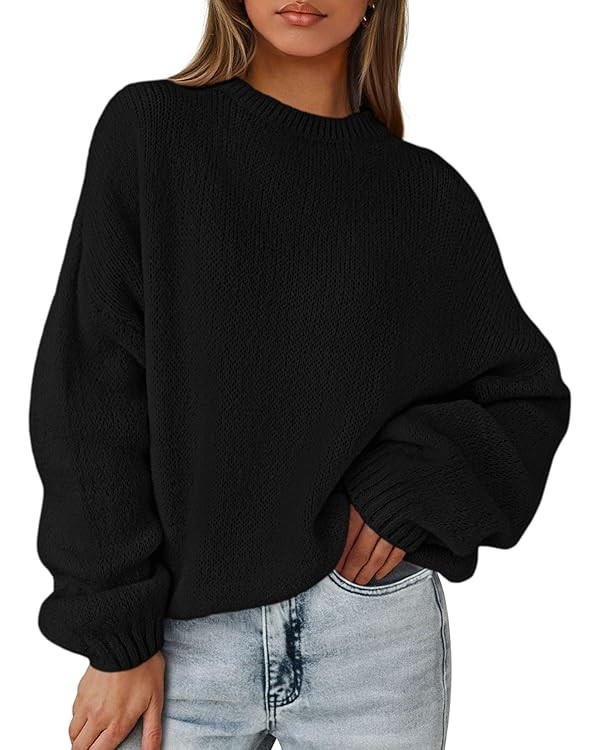 PRETTYGARDEN Women's Fall Oversized Sweaters Dressy Casual Long Sleeve Chunky Knit Winter Pullove... | Amazon (US)