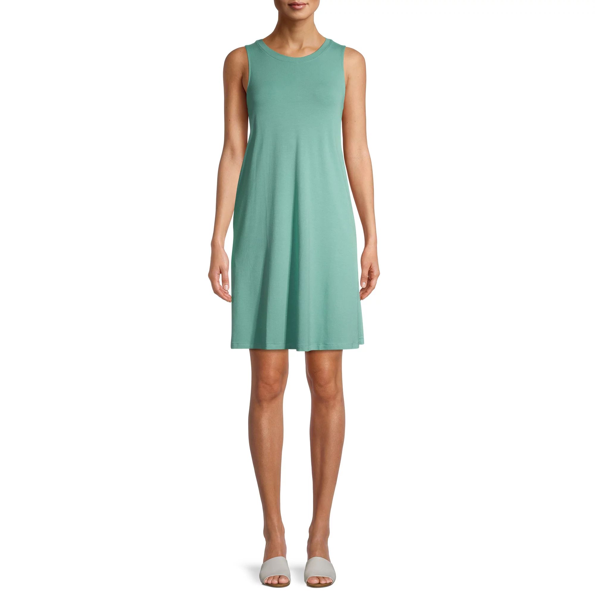 Time and Tru Women's Sleeveless Knit Dress | Walmart (US)