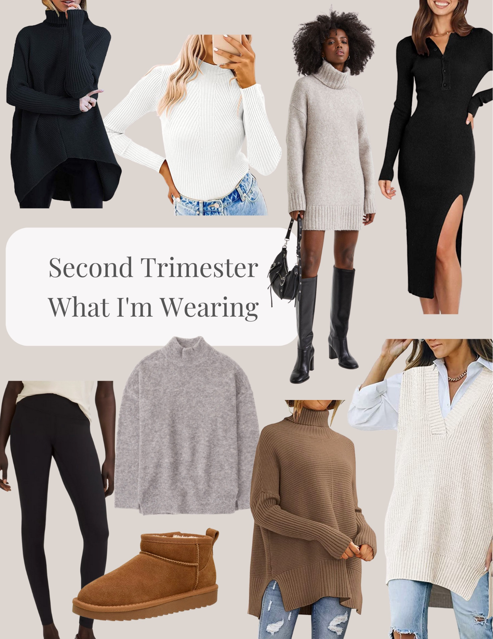 Stay warm, cozy comfortable and cute if your pregnant this winter with my favorite go-to pieces that I’ve been wearing in the second trimester. None are maternity but all work (some if sized up)! 
I’ve been sizing up two sizes in align leggings.


#LTKbaby #LTKbump #LTKstyletip