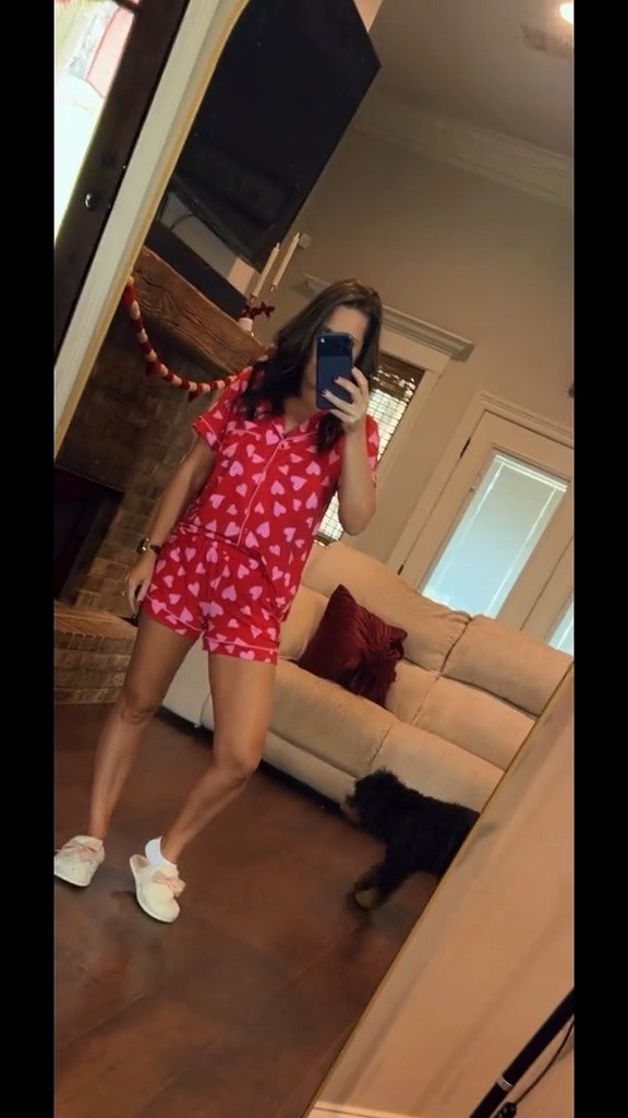 Favorite Walmart pajamas!! #walmart #valentines #pajamas